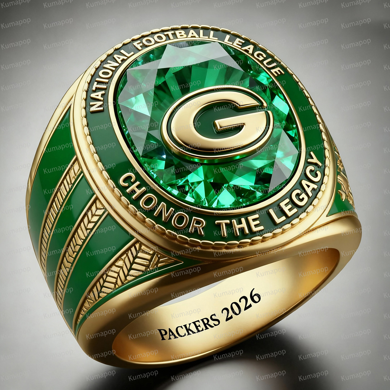 GB PACKER-STEEL Packers Exclusive Custom Luxury Ring