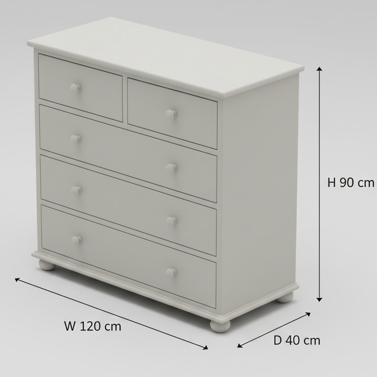 Cottagecore Hand-Painted Floral Bird Pattern Distressed Wood Storage Locker