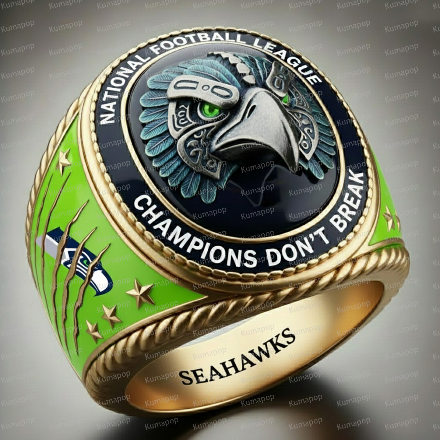  Seattle Seahawks Exclusive Custom Luxury Ring-Legacy Champions Ring