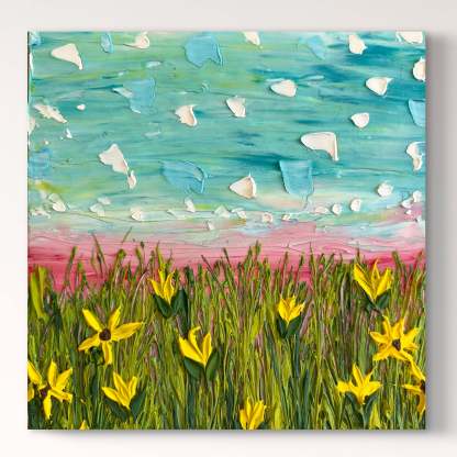 Blue Skies, Golden Blooms