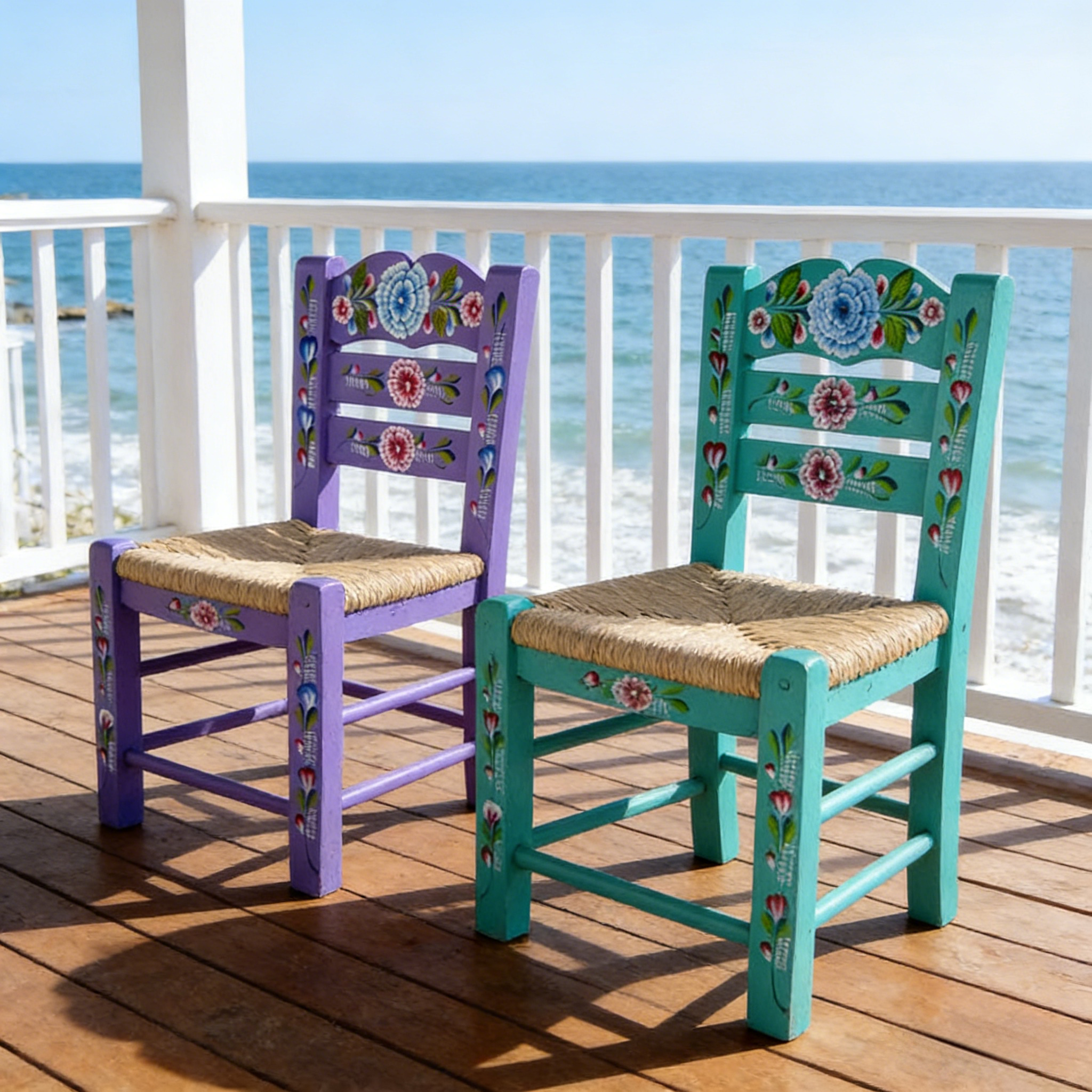 Hippie colorful Bohemian style circular garden pattern decorative armchair