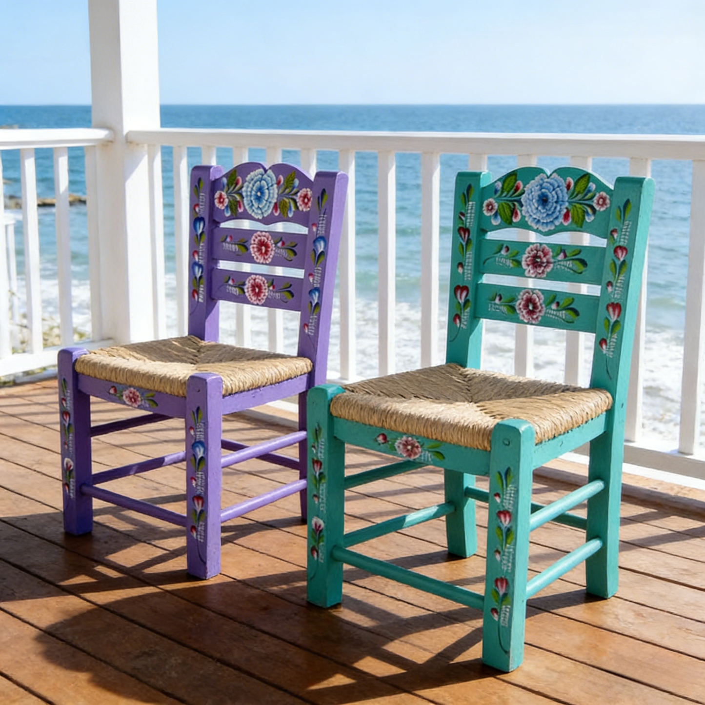 Hippie colorful Bohemian style circular garden pattern decorative armchair