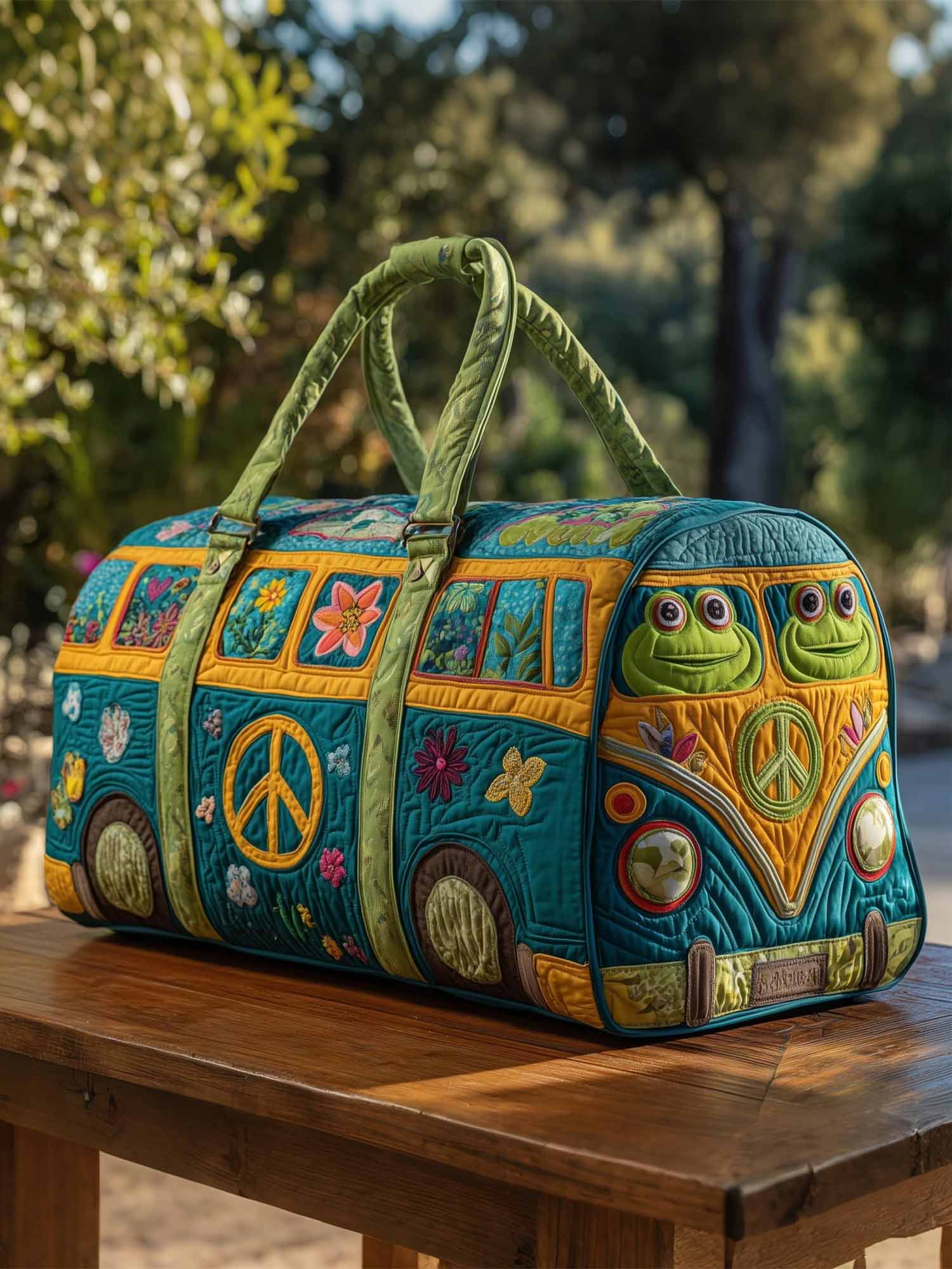 Hippie Van Quilted Duffle Bag
