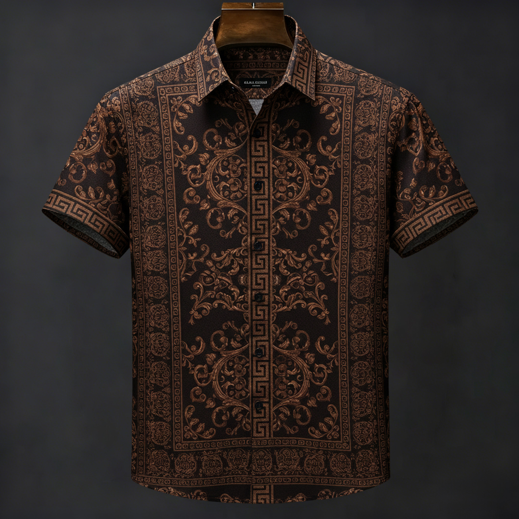 Luxury Vintage Artistic Graphic Casual Men Shirt