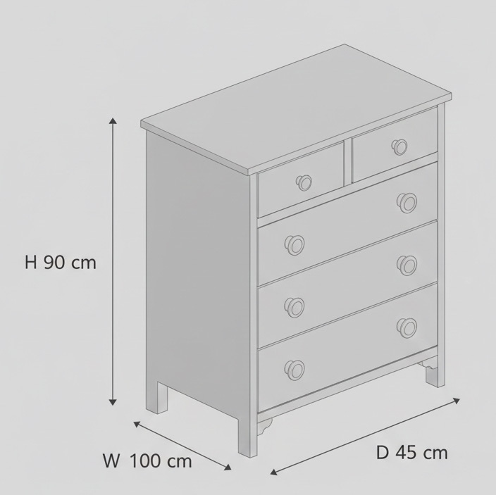 Bohemian Hand-Painted Floral Pattern Wooden Storage Locker