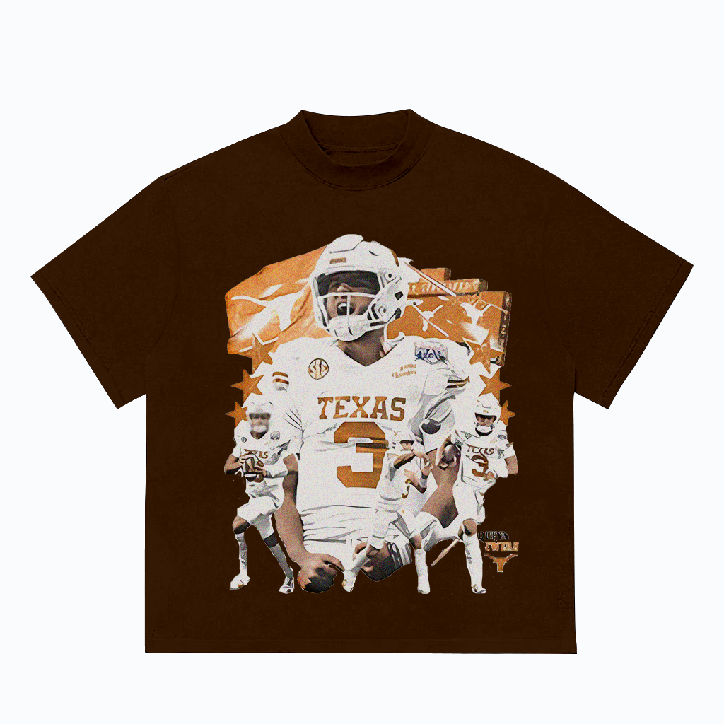 Texas - Themed Football Graphic T - shirt