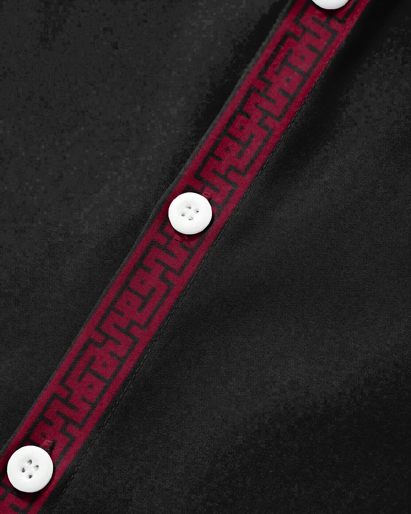 Men's Plus Size Simple Contrast Long Sleeve Lapel Shirt 2-Piece Set