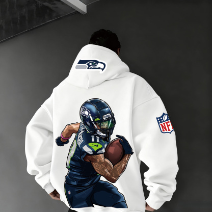 Illustrated NFL Running Back Seahawks Team Hoodie