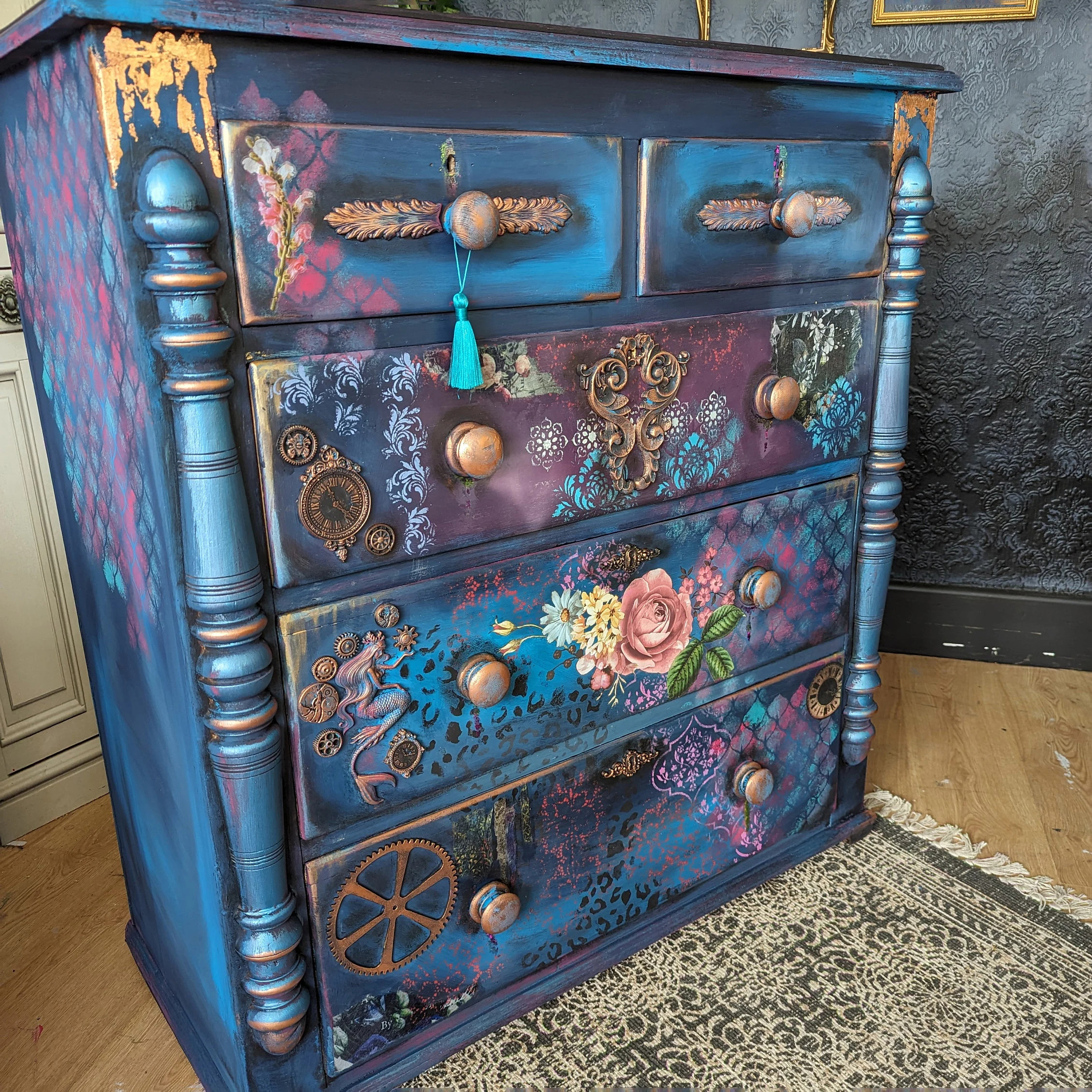 Victorian Gothic Mystic Garden Mixed Media Aesthetic Entryway Locker