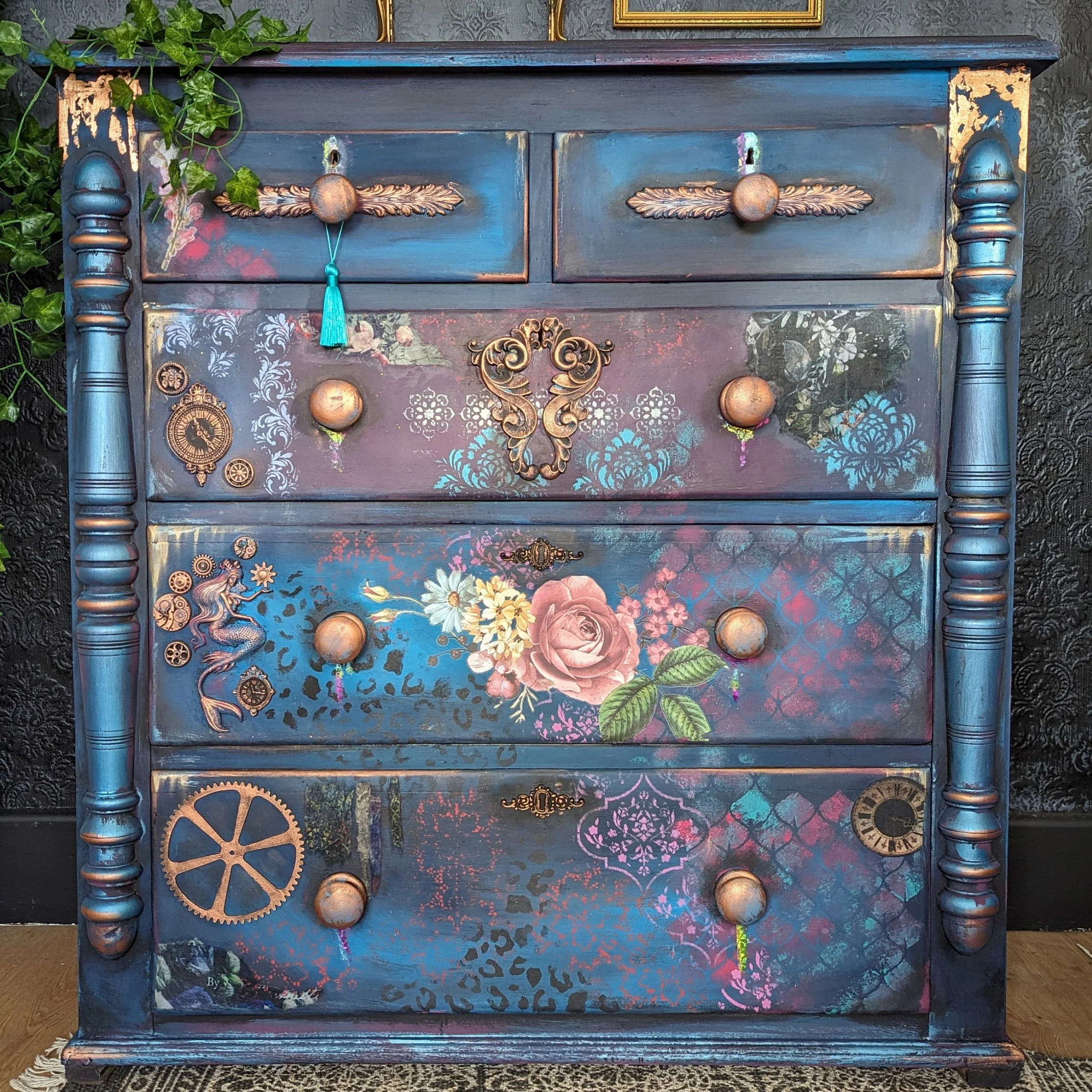 Victorian Gothic Mystic Garden Mixed Media Aesthetic Entryway Locker