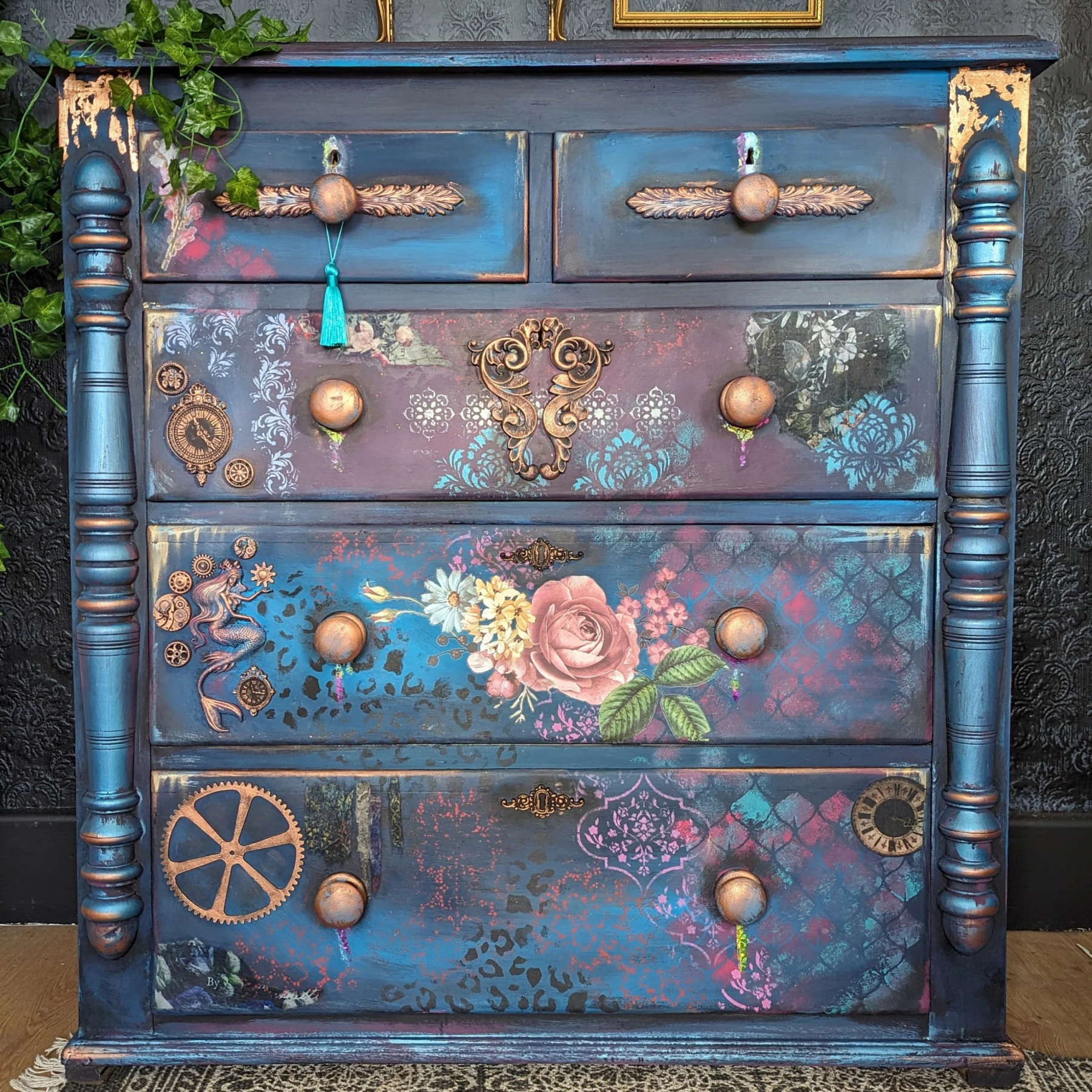 Victorian Gothic Mystic Garden Mixed Media Aesthetic Entryway Locker