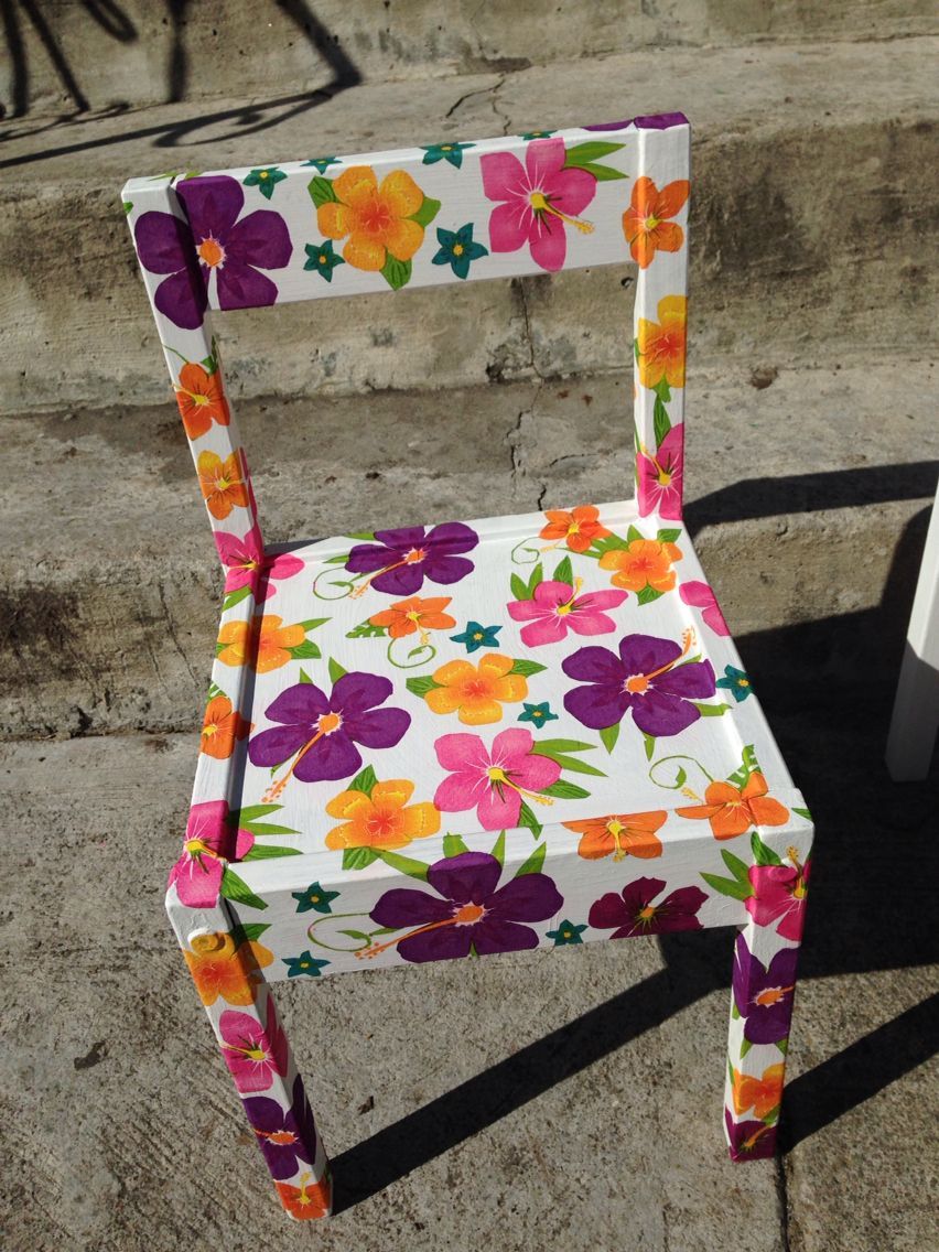 Bohemian style round flower-patterned decorative armchair