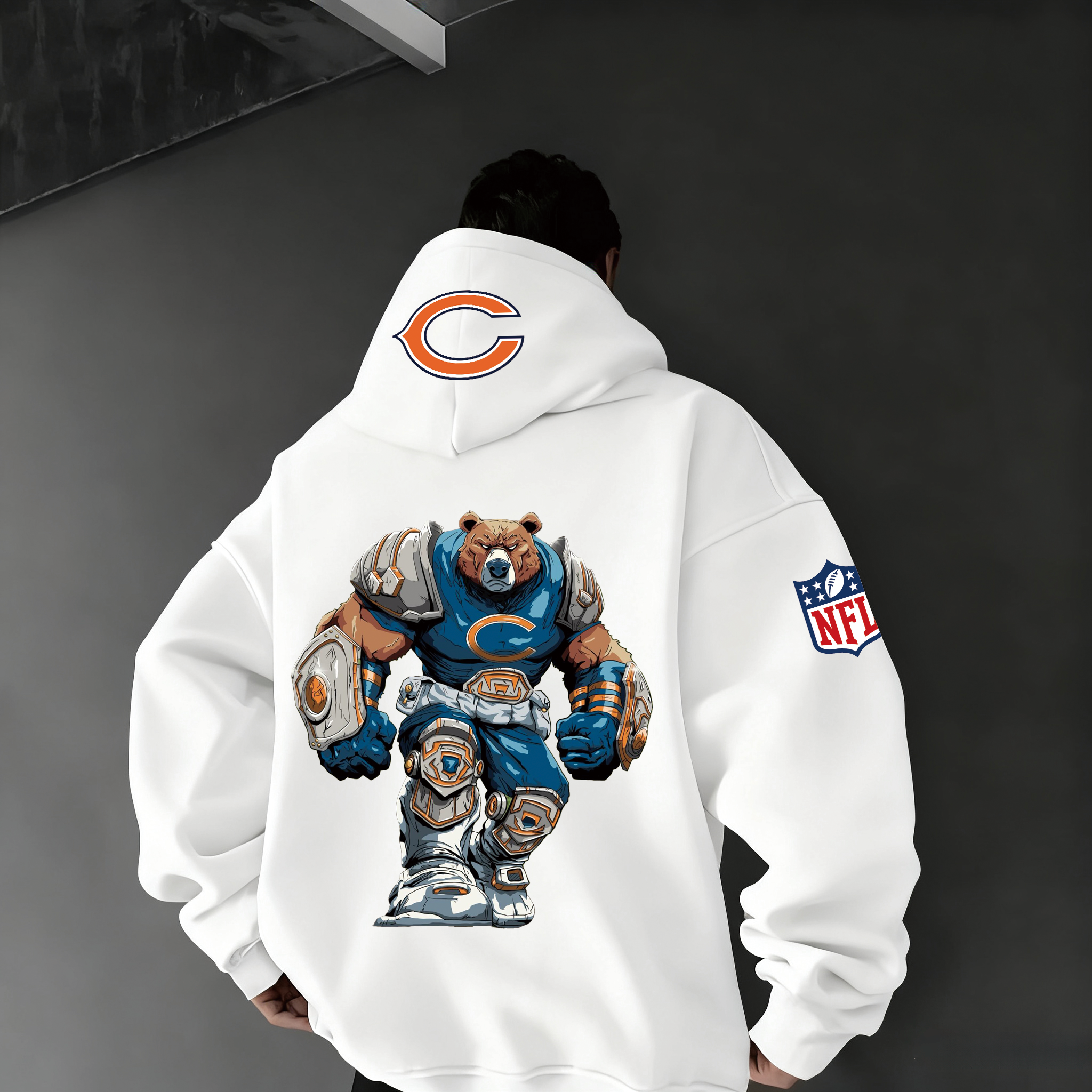 Mecha Warrior Mascot Futuristic Battle Style Hoodie