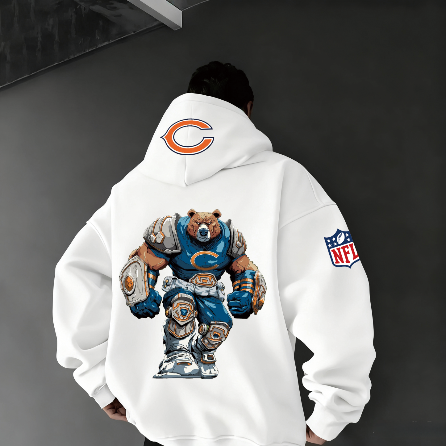 Mecha Warrior Mascot Futuristic Battle Style Hoodie