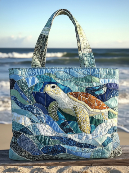 Coastal Trekker Quilted Tote Bag