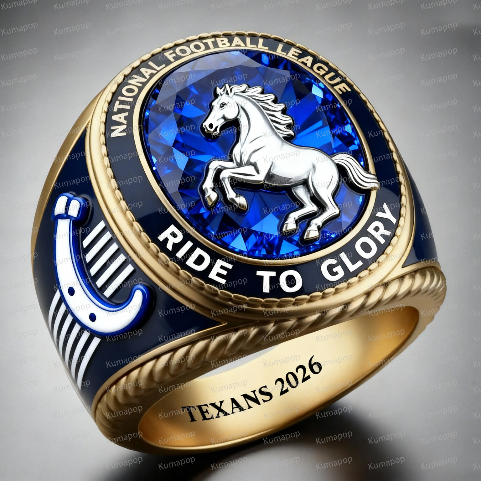 IND COLT-RUSH Colts Exclusive Custom Luxury Ring