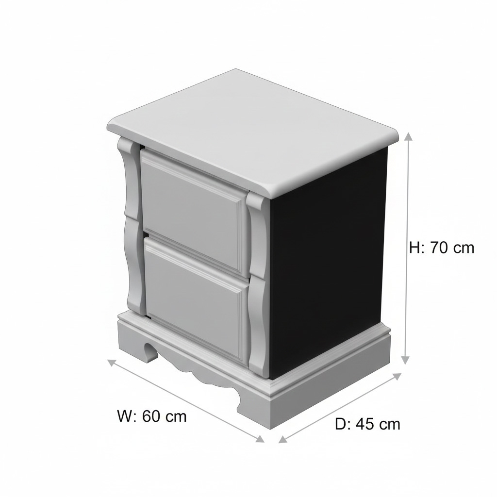 Artistic Galaxy Hand Painted Nebula Purple Two Drawer Nightstand Locker