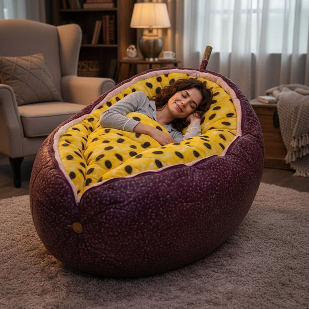 Playful Oversized Fruits Character Warm Fleece Wearable Sleeping Bag