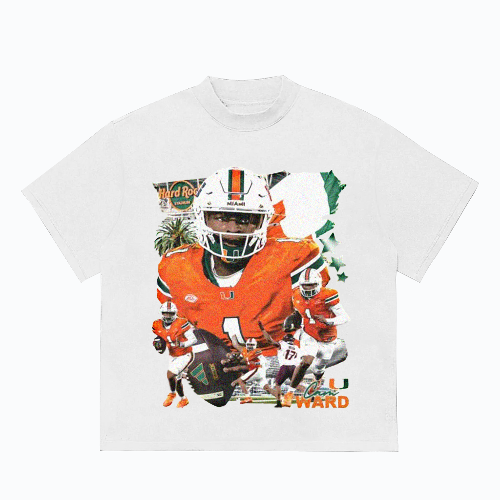 Miami - Themed Football Graphic T - shirt