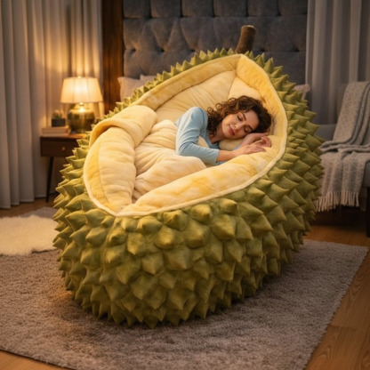 Playful Oversized Fruits Character Warm Fleece Wearable Sleeping Bag