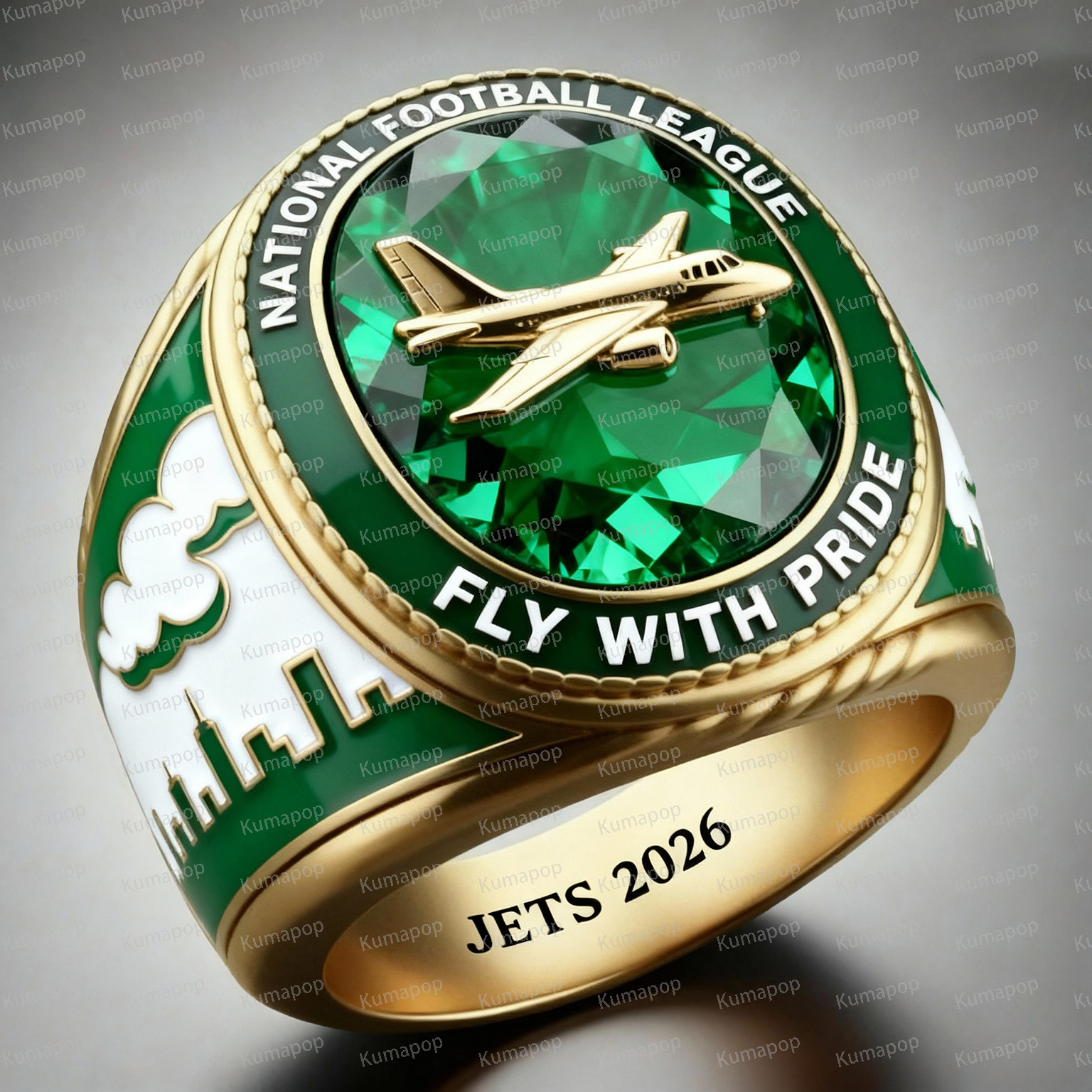 NYJ JET-STRIKE Jets Exclusive Custom Luxury Ring