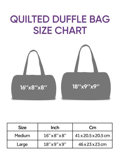 Turtle Quilted Quilted Duffle Bag