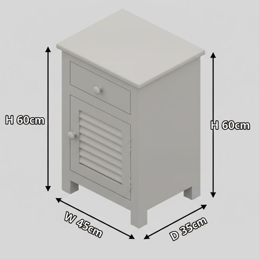 Hand-Painted Rajasthani Floral Wood Nightstand Storage Cabinet Locker