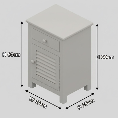 Hand-Painted Rajasthani Floral Wood Nightstand Storage Cabinet Locker