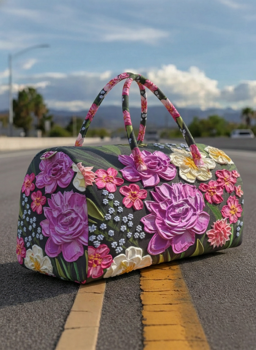 Retro Bohemia Journey Quilted Duffle Bag 