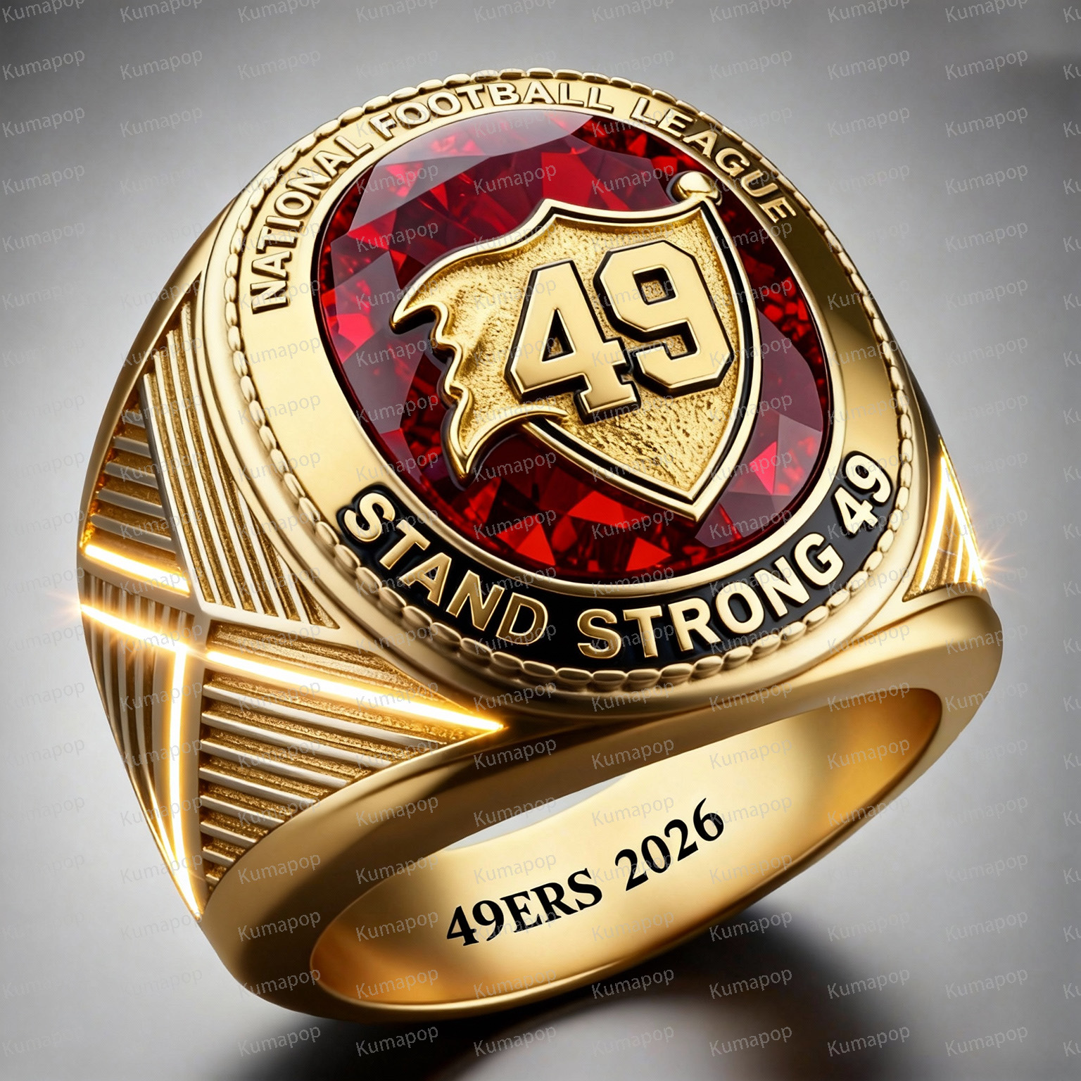 SF GOLD-RUSH 49ers Exclusive Custom Luxury Ring