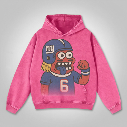 "New York cartoon hooded zipper hoodie"