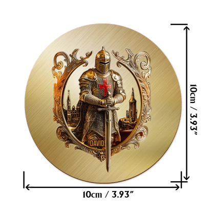 Medieval Knight Templar Personalized Whiskey Decanter and Glass Set