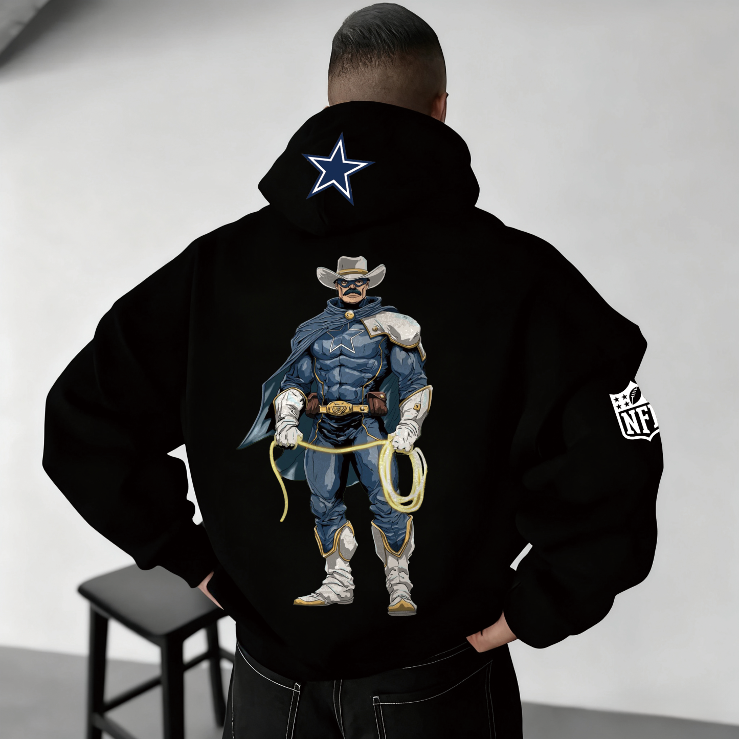 Superhero Cowboy Graphic Hoodie