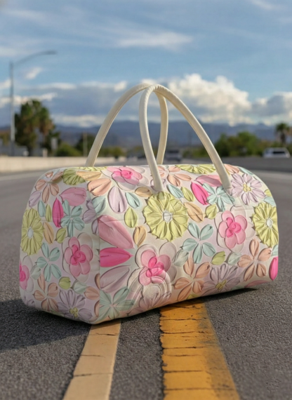 Retro Bohemia Journey Quilted Duffle Bag 