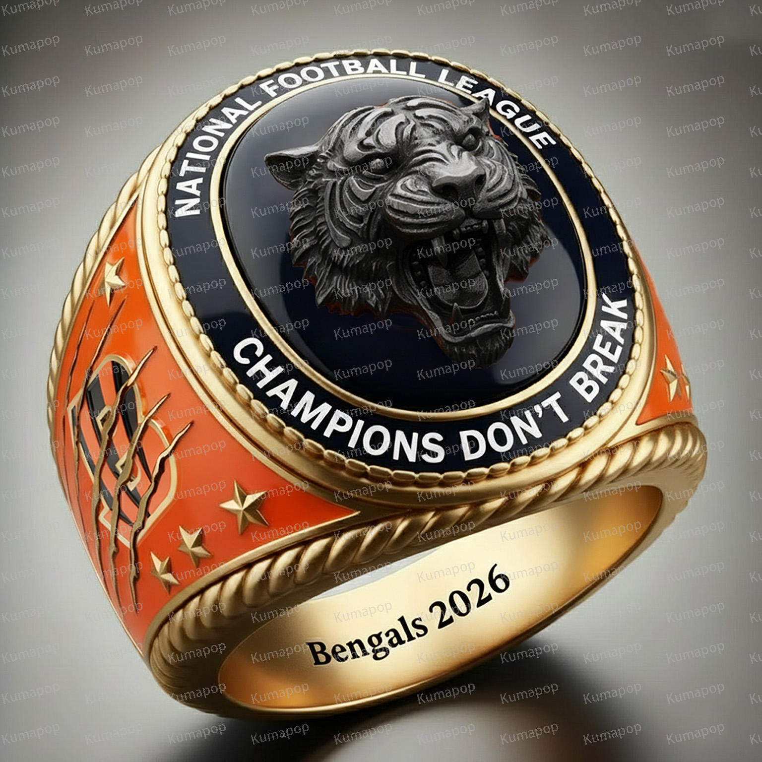 CIN TIGER-CLAW Bengals Exclusive Custom Luxury Ring