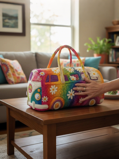 Hippie Journey Quilted Duffle Bag