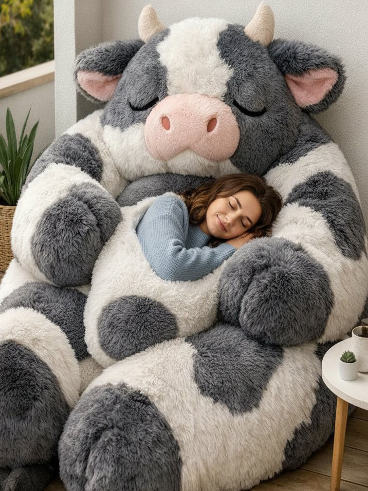 Playful Oversized Animal Character Warm Fleece Wearable Sleeping Bag