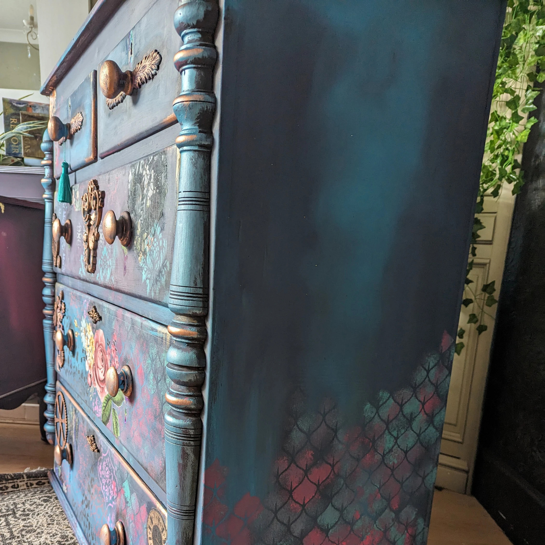 Victorian Gothic Mystic Garden Mixed Media Aesthetic Entryway Locker