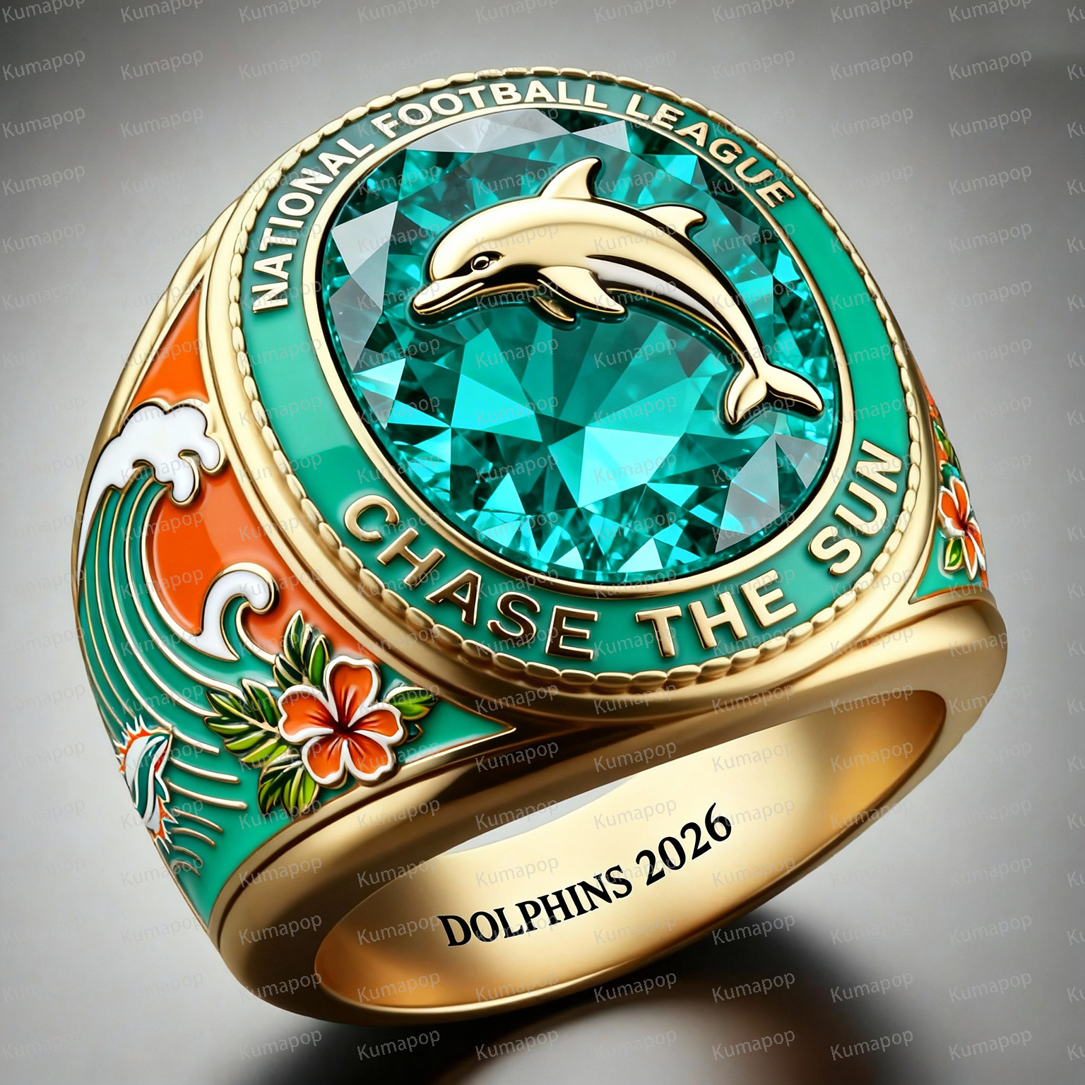 MIA DEEP-SEA Dolphins Exclusive Custom Luxury Ring