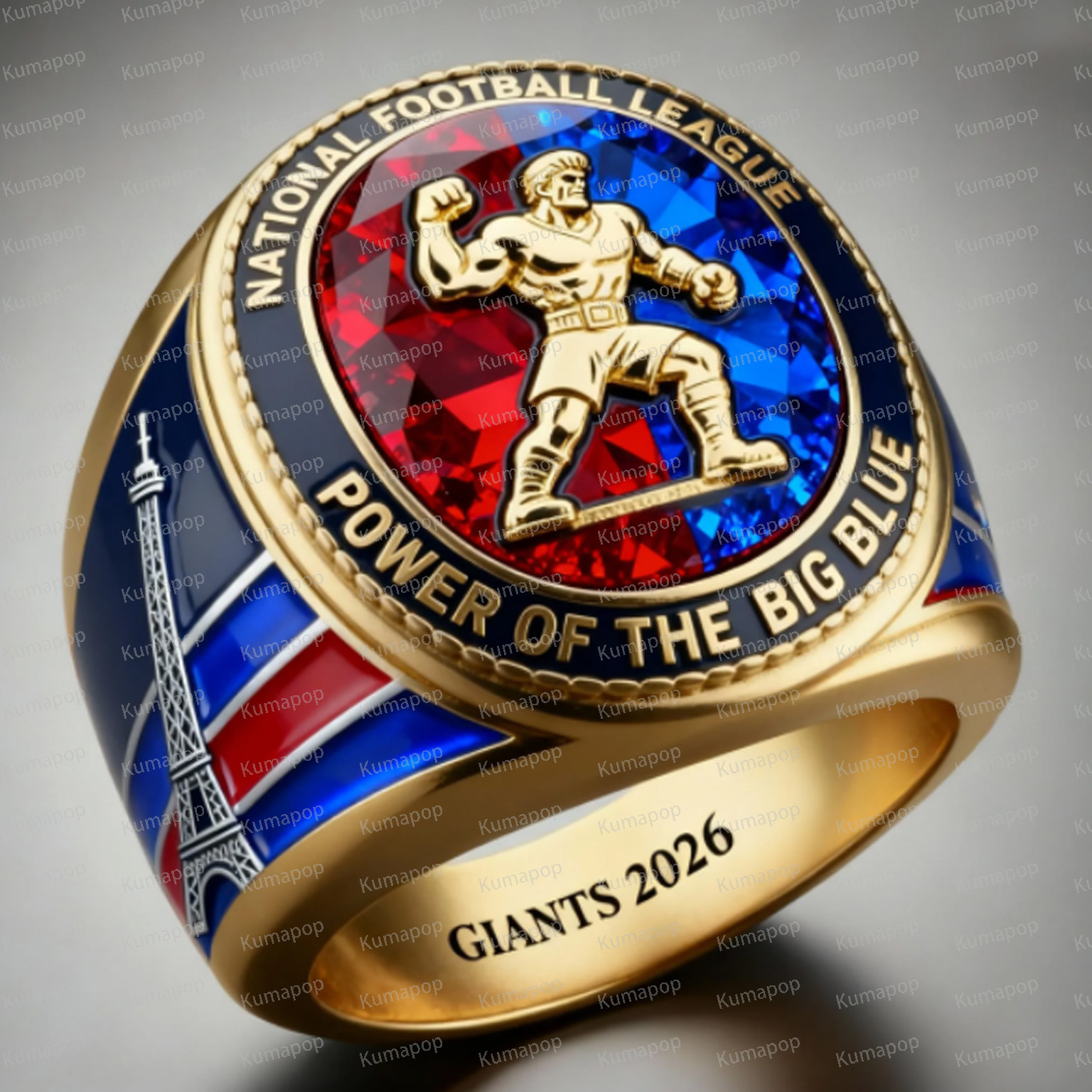 NYG TITAN-CRUSH Giants Exclusive Custom Luxury Ring