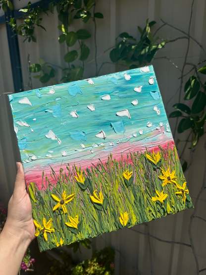 Blue Skies, Golden Blooms