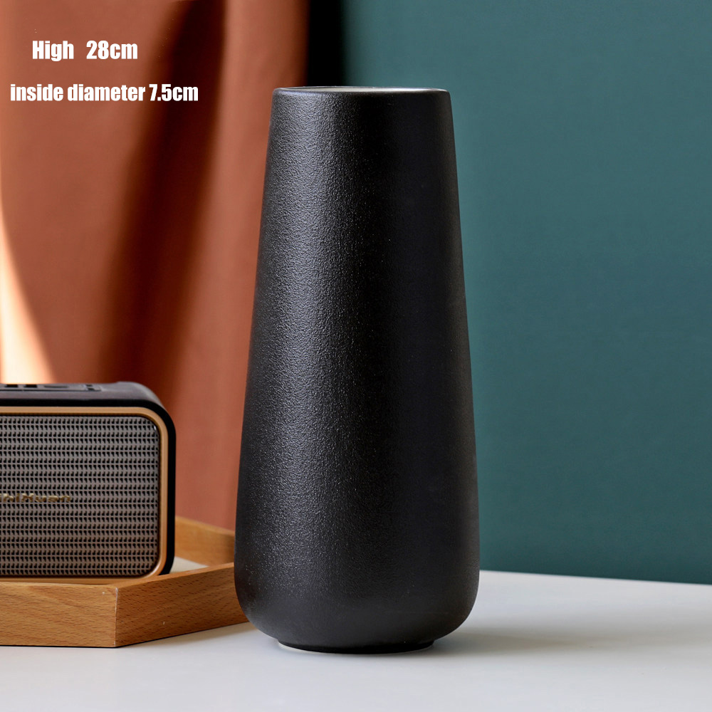 Minimalist Matte White Ceramic Flower Arrangement Home Decor Tall Vase