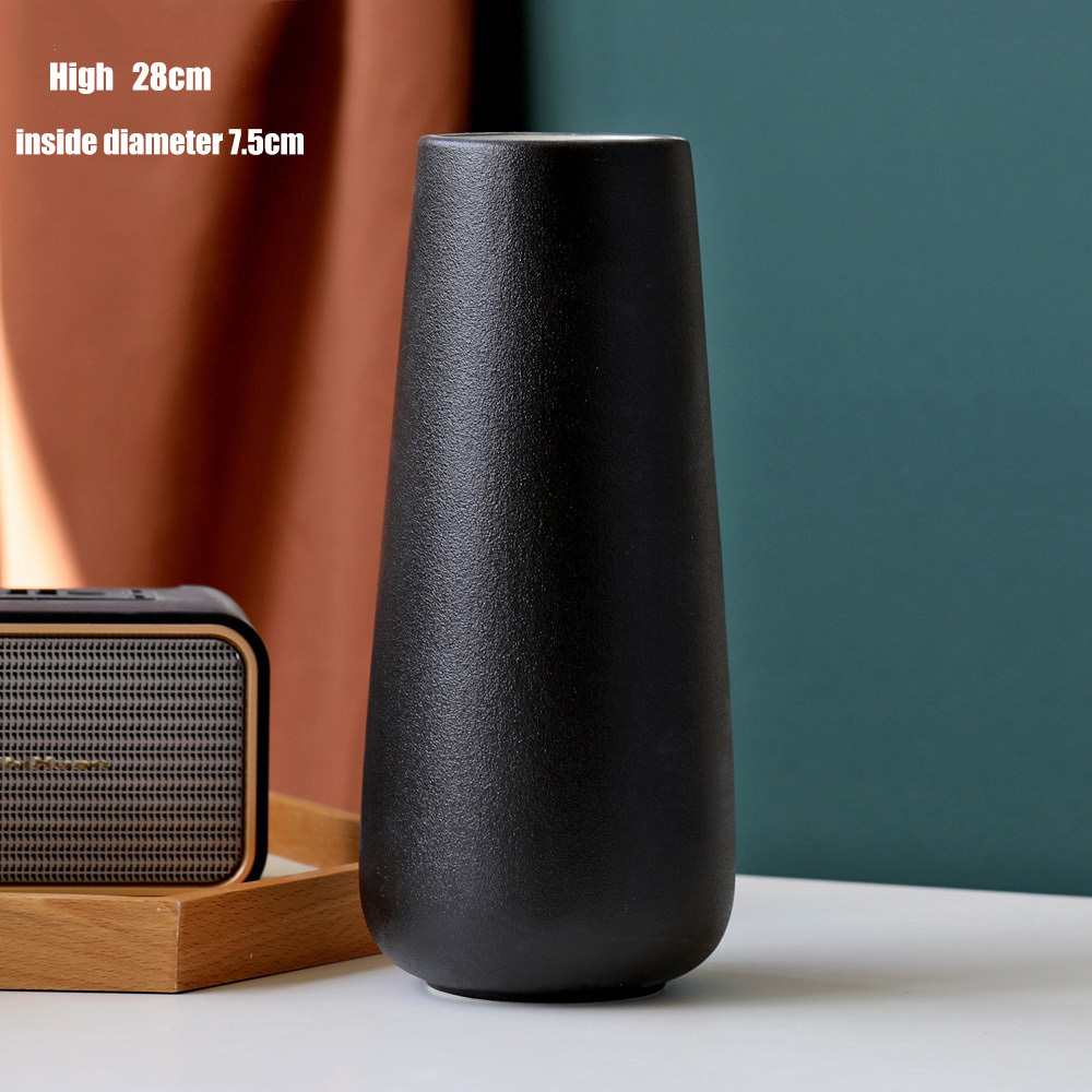 Minimalist Matte White Ceramic Flower Arrangement Home Decor Tall Vase