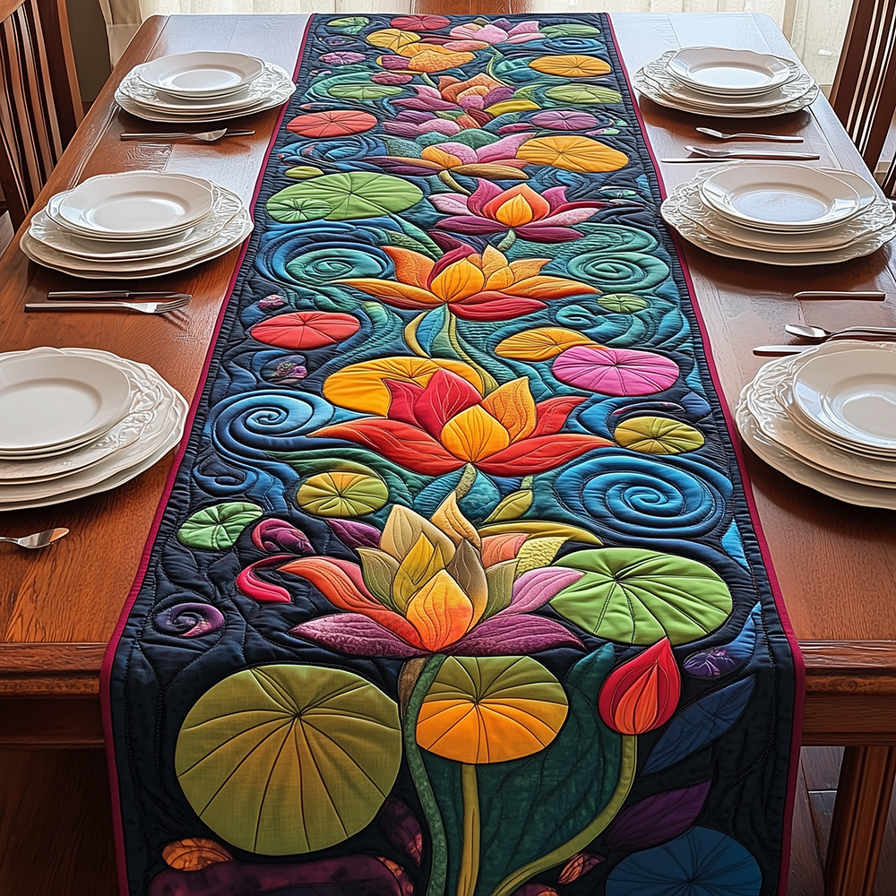 Artisanal Quilted Dining Statement Table Runner