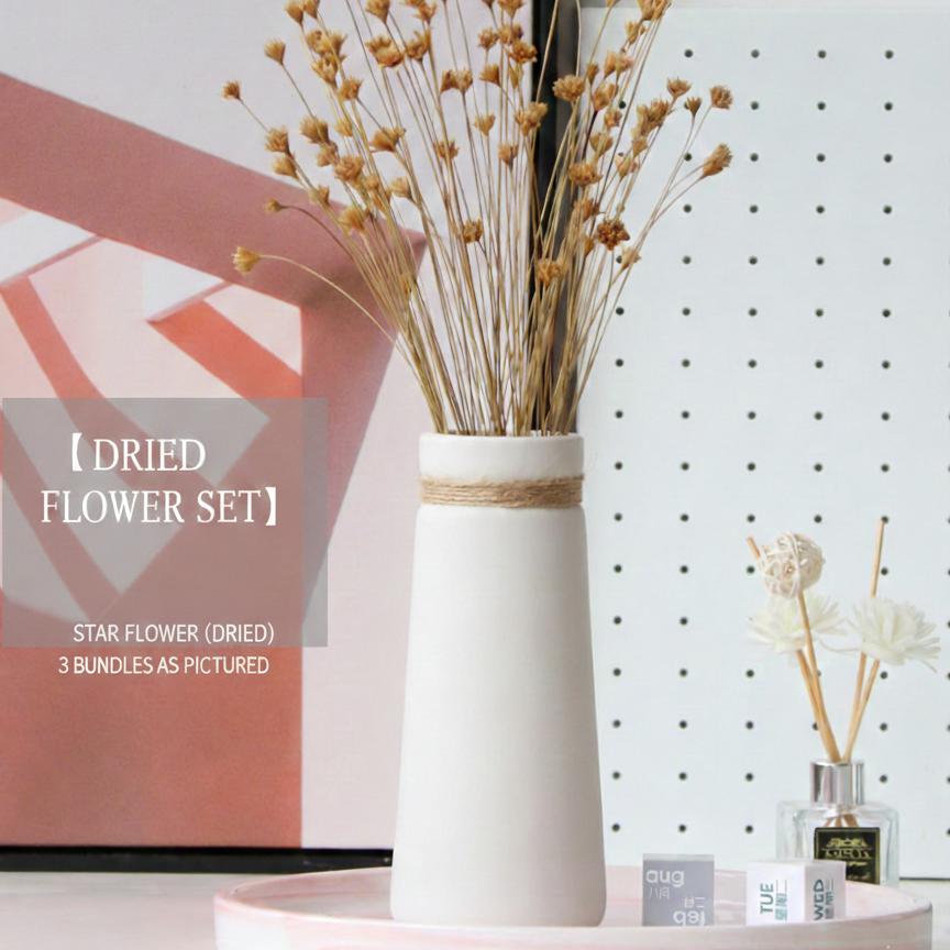 Minimalist Matte White Ceramic Flower Arrangement Home Decor Tall Vase