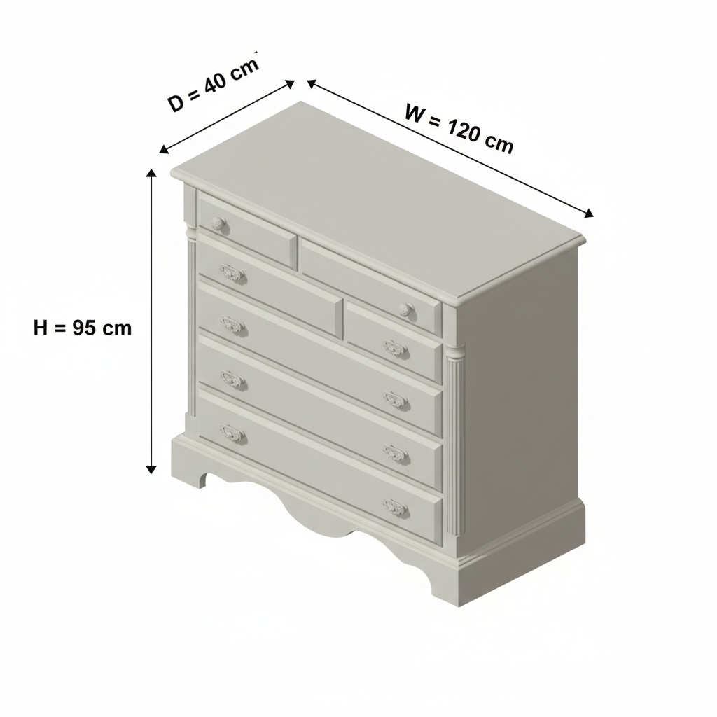 Bohemian Retro Psychedelic Hand-Painted 7-Drawer Bedroom Storage Locker