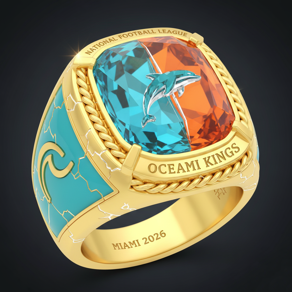 MIA DEEP-SEA Dolphins Exclusive Custom Luxury Ring