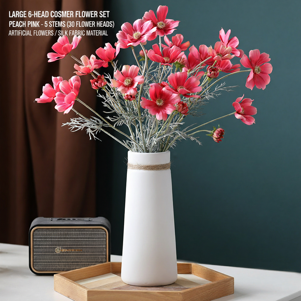 Minimalist Matte White Ceramic Flower Arrangement Home Decor Tall Vase