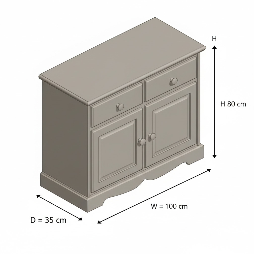 Folk Art Hand Painted Green Floral Storage Wooden Home Locker