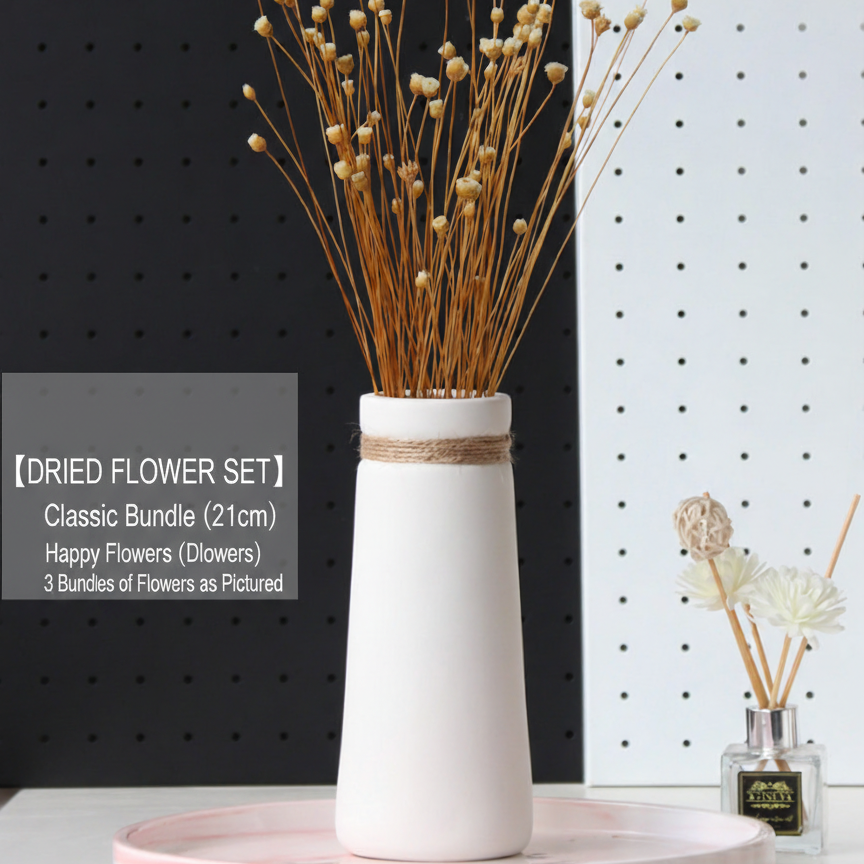 Minimalist Matte White Ceramic Flower Arrangement Home Decor Tall Vase